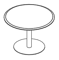 Стол для переговоров круглый на опоре-колонне мокко премиум