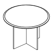 Стол для переговоров круглый на опоре ДСП мокко премиум