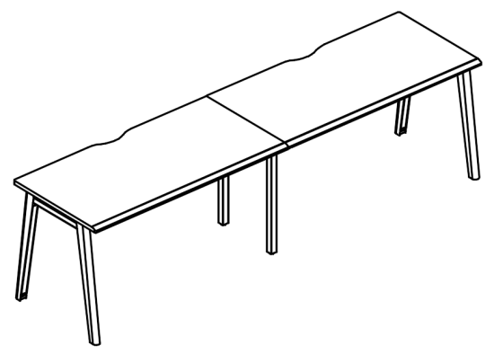 Рабочая станция (2х140) опоры МТ 1 скос мокко премиум / белый, вставка белая