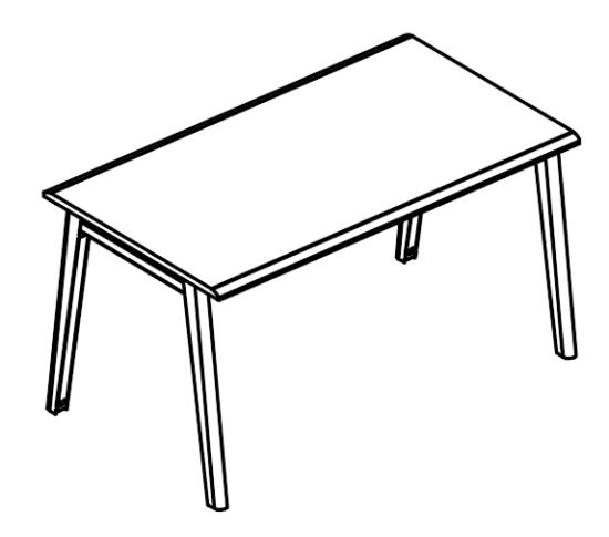 Стол письменный с опорами МТ (2 скоса) мокко премиум / белый, вставка мокко