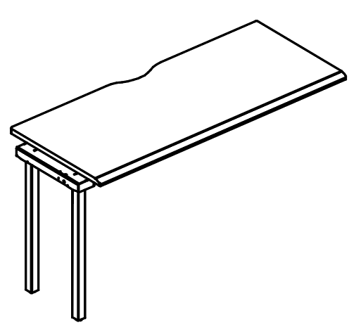 Секция рабочей станции на каркасе МТ 1 скос  мокко премиум / белый, вставка мокко